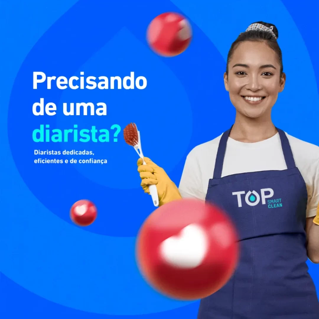 Banner diarista Top Smart Limpeza